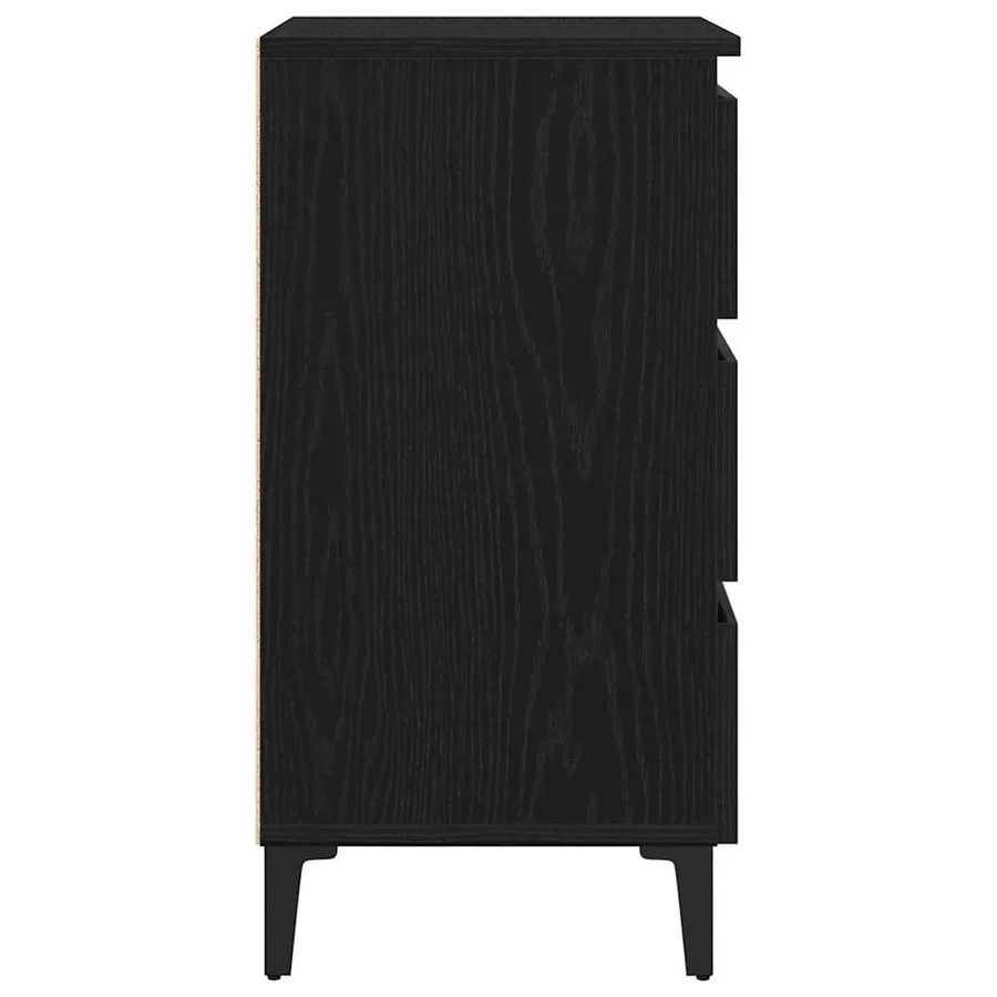 Cabinet de chevet Chêne noir 40 x 35 x 69 cm Bois d'ingénierie - 7