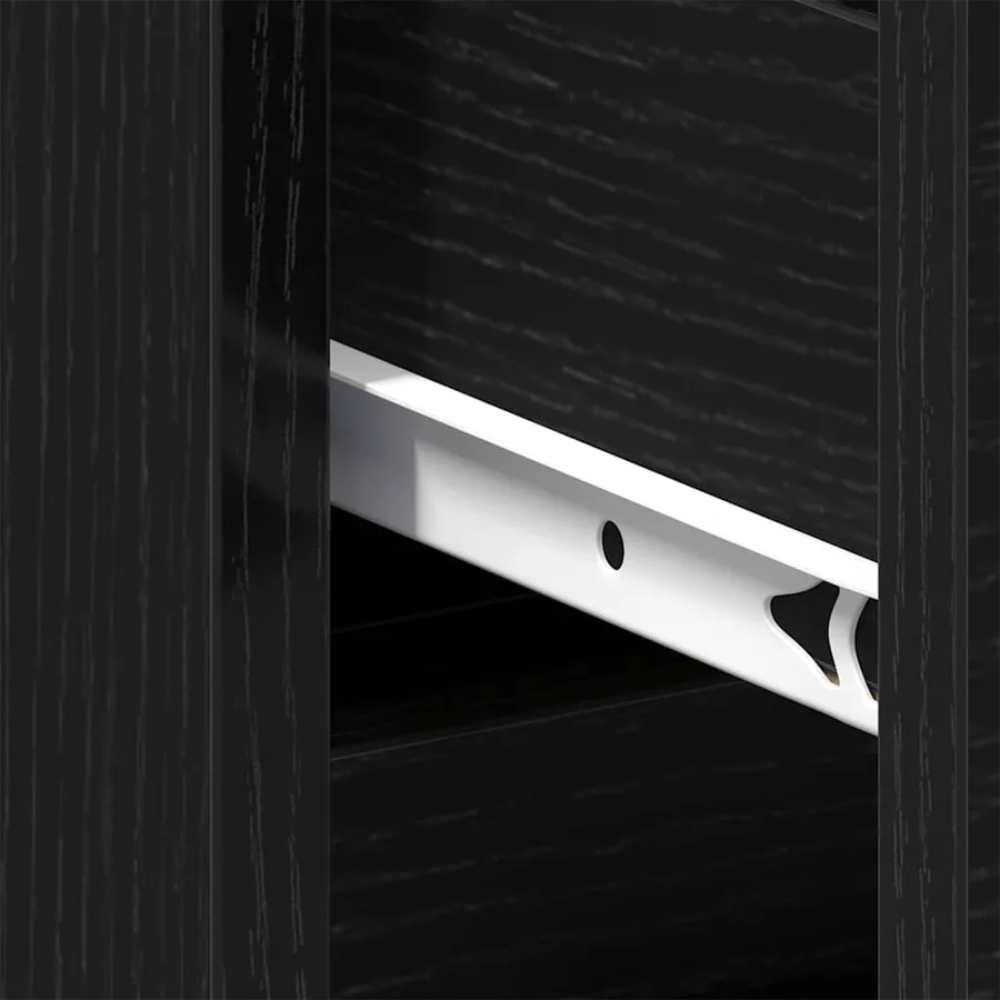 Cabinet de chevet Chêne noir 40 x 35 x 69 cm Bois d'ingénierie - 8
