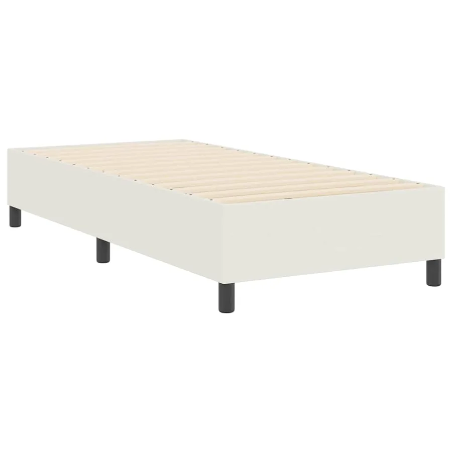 Cadre de lit plateforme Crème 90 x 190 cm - 7