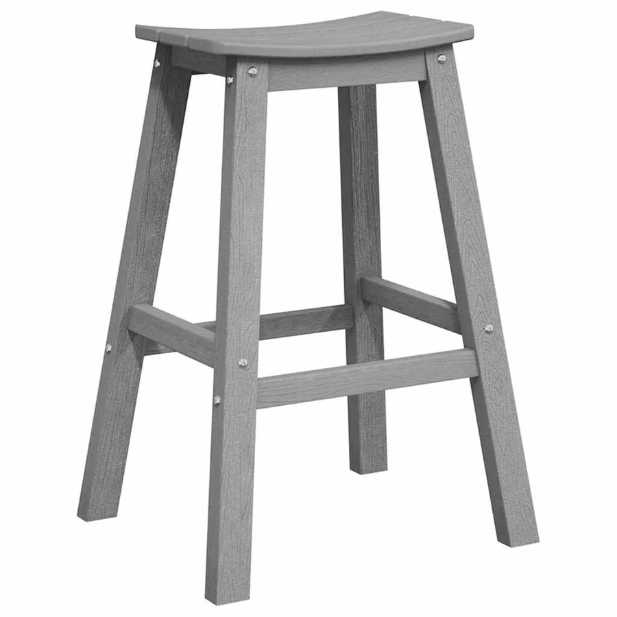 Tabouret de bar 2 pcs Gris clair 52 x 43 x 73,5 cm HDPE - 4