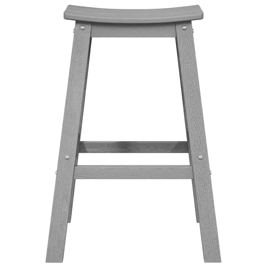 Tabouret de bar 2 pcs Gris clair 52 x 43 x 73,5 cm HDPE - 5