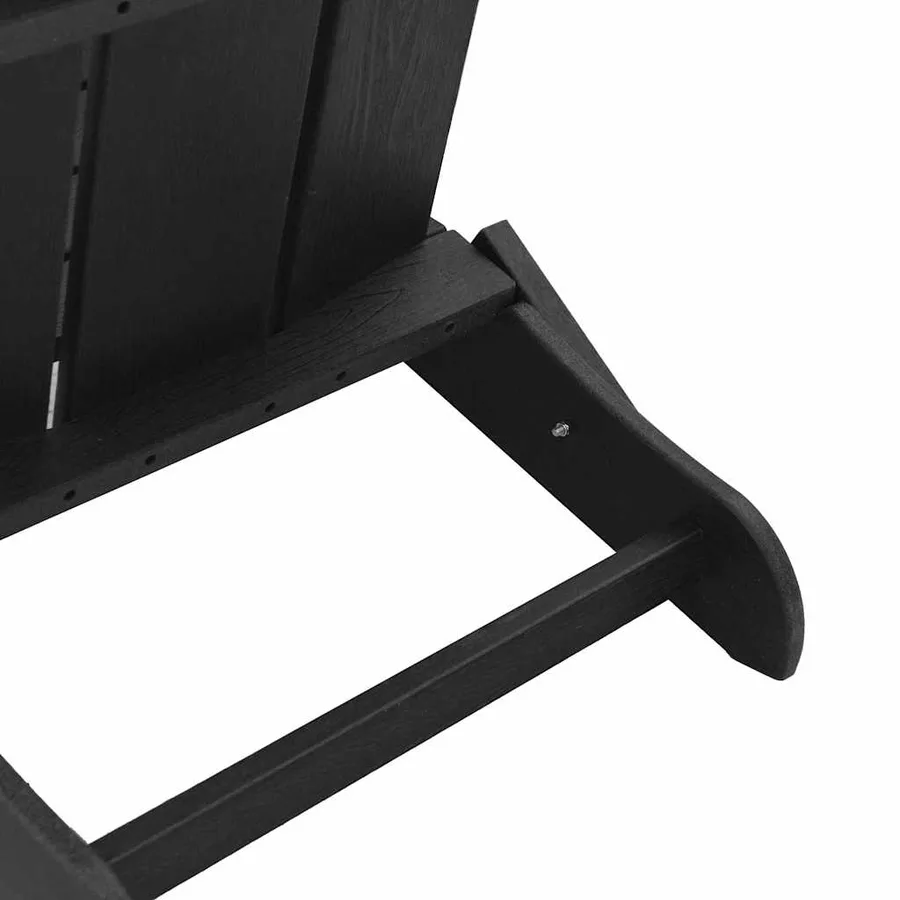 Chaise de jardin 3 pcs Noir 80.5 x 74.5 x 92 cm Polyéthylène - 9