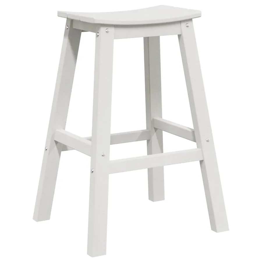 Ensemble de bar de jardin 6 pcs Blanc HDPE - 4