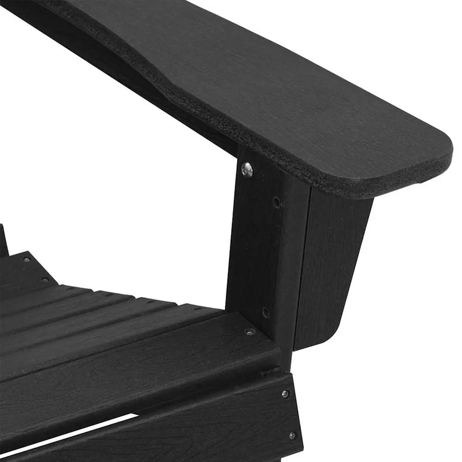 Chaise de jardin 3 pcs Noir Polyéthylène - 7
