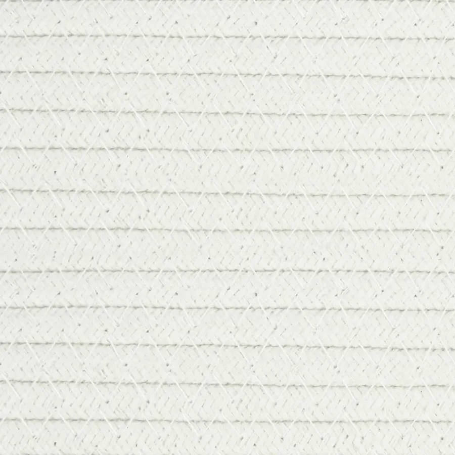Panier de rangement gris et blanc Ø38x46 cm coton - 7