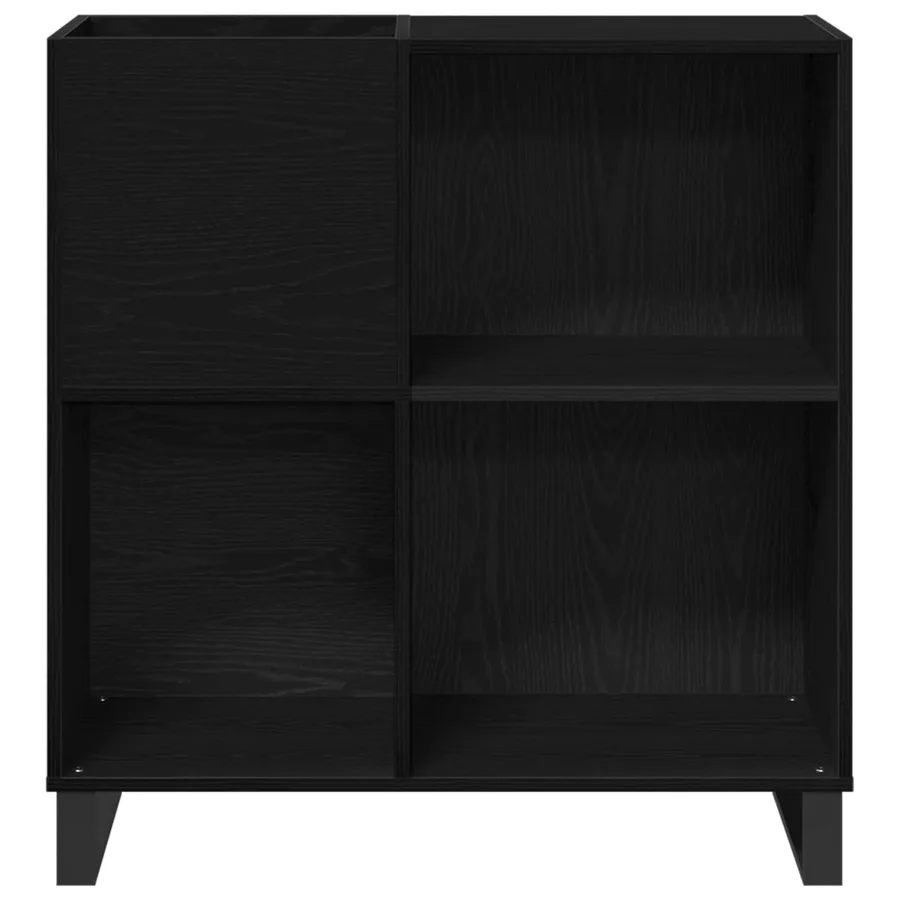 Meuble à vinyles Chêne noir 85 x 38 x 89 cm Bois d'ingénierie - 5