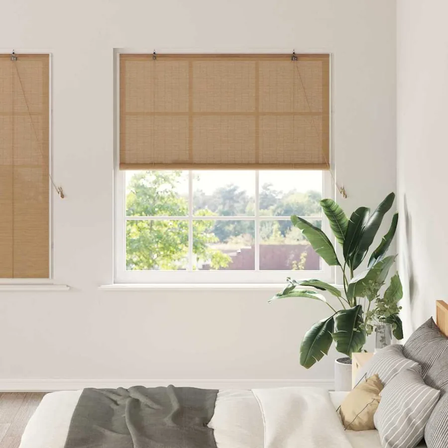 Store enrouleur Marron 140 x 160 cm Bambou