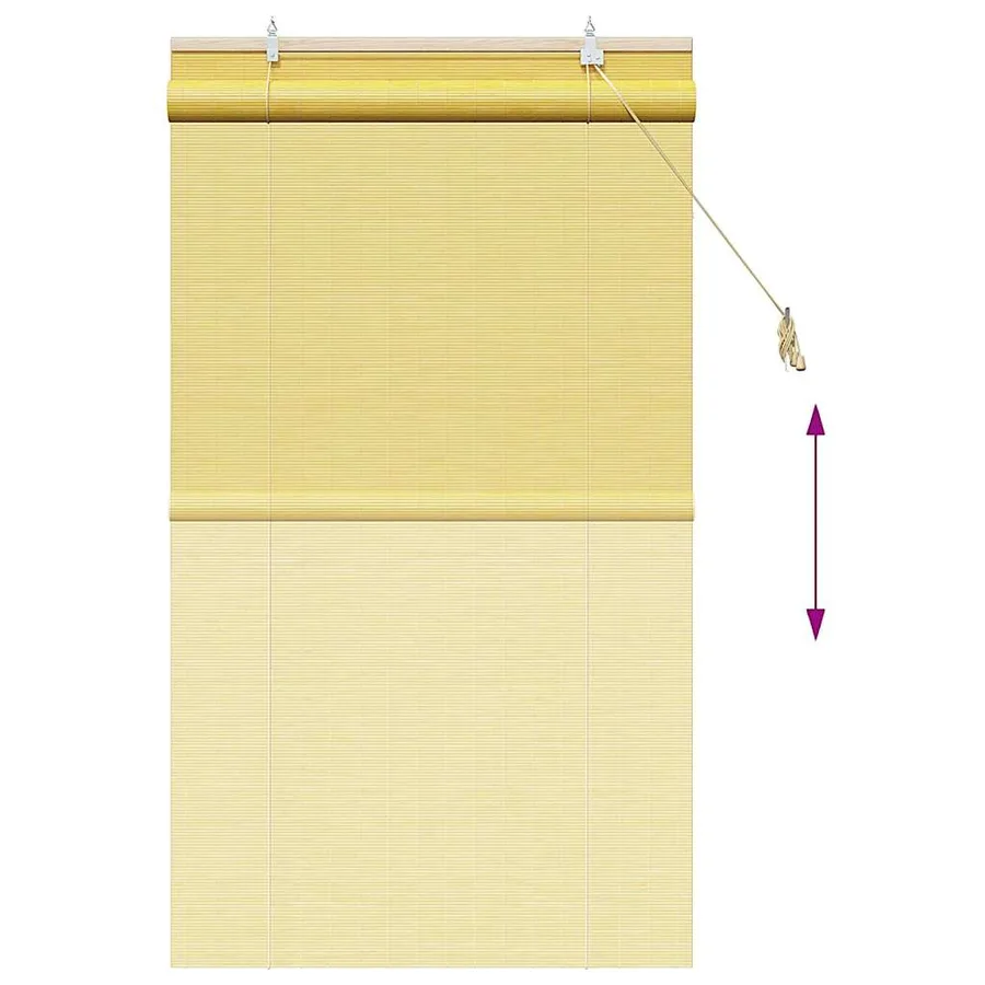 Store enrouleur Jaune 80 x 160 cm Bambou - 13