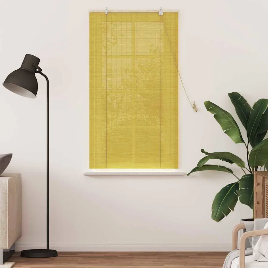 Store enrouleur Jaune 80 x 160 cm Bambou - 3