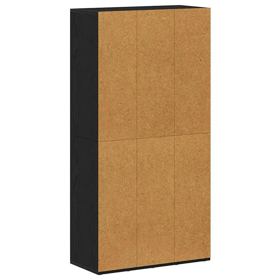 Bibliothèque en chêne noir 66 x 30 x 130 cm bois d'ingénierie - 7