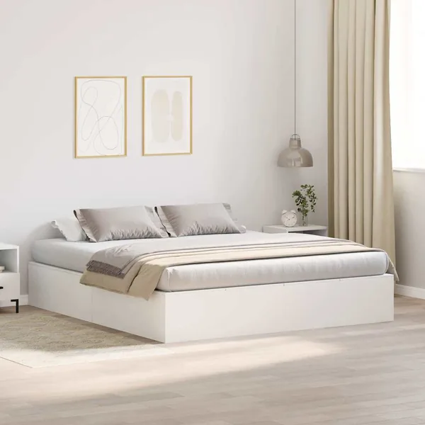 Cadre de lit avec rangement avec stockage Blanc 180 x 200 cm