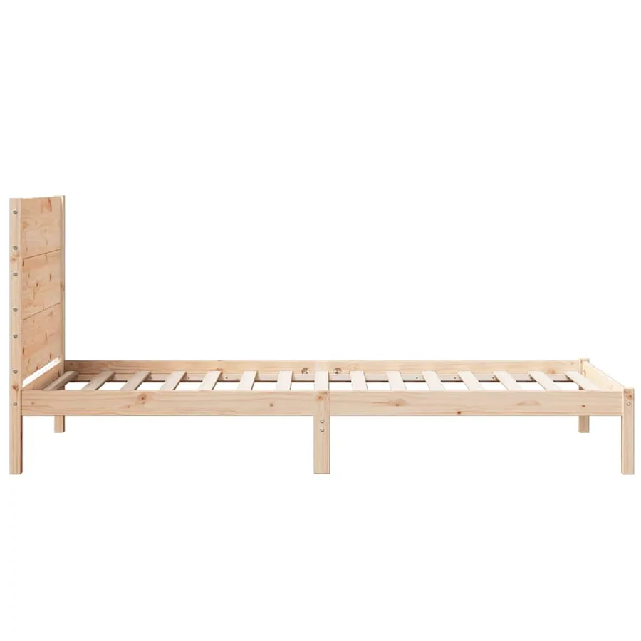 Cadre de lit extra long sans matelas 90x210 cm bois massif - 5