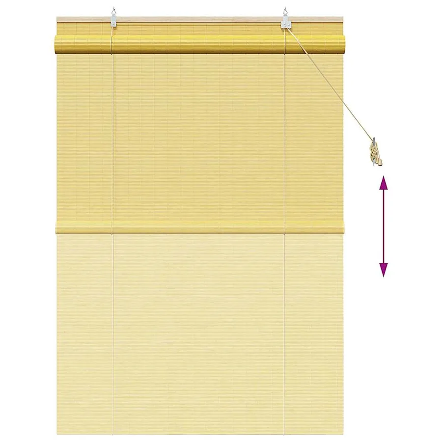 Store enrouleur Jaune 120 x 160 cm Bambou - 13