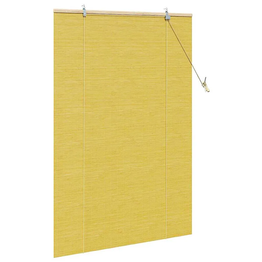 Store enrouleur Jaune 120 x 160 cm Bambou - 4