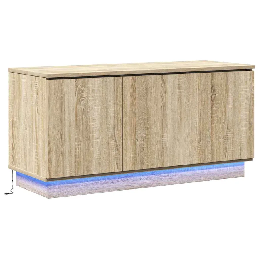 Meuble TV Chêne Sonoma 100 x 38 x 49 cm Bois d'ingénierie - 2