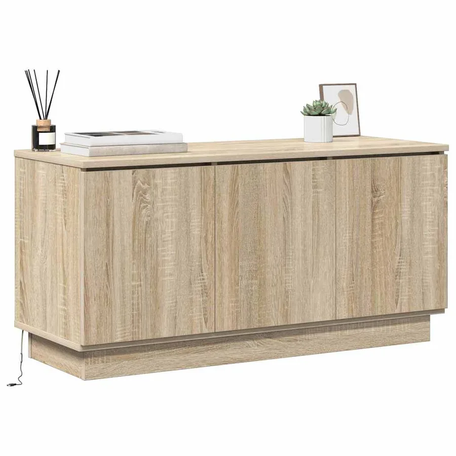 Meuble TV Chêne Sonoma 100 x 38 x 49 cm Bois d'ingénierie - 3