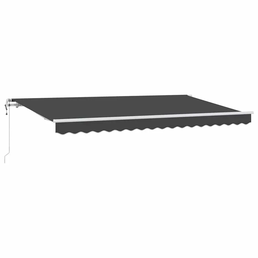 Auvent Rétractable Anthracite 400 x 200 cm tissu - 2