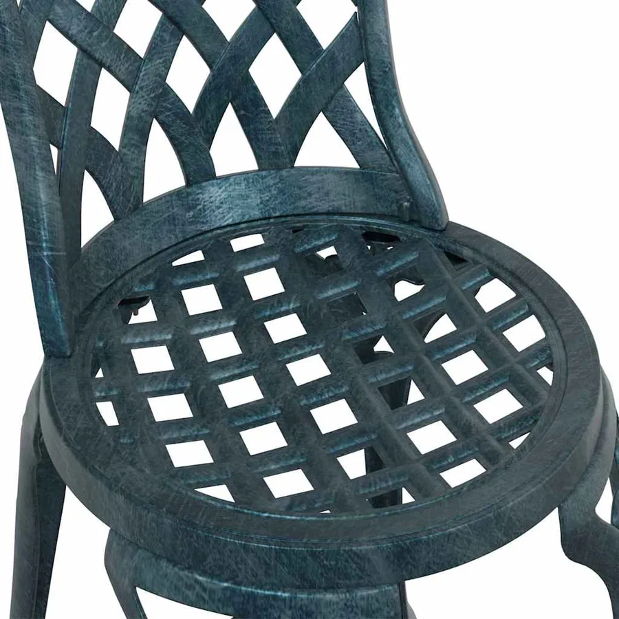 Ensemble de tables de jardin 3 pcs Vert Aluminium coulé - 11