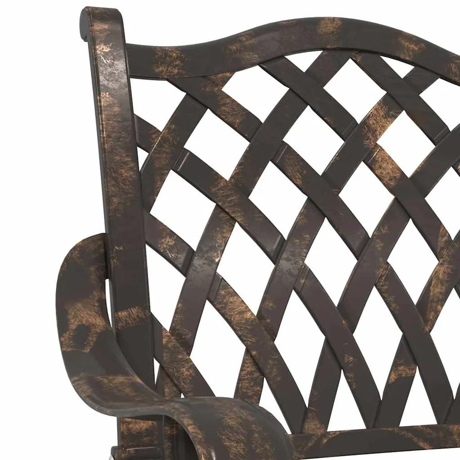 Ensemble de tables de jardin 3 pcs Bronze Aluminium coulé - 8