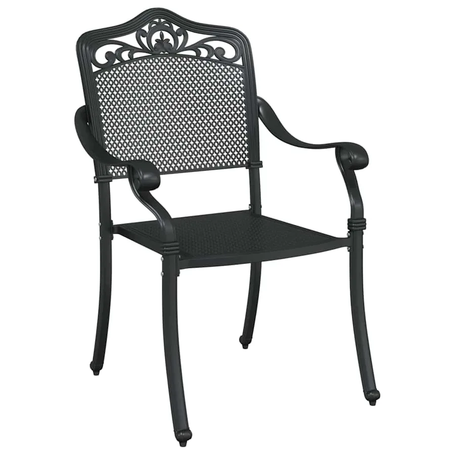 Ensemble de tables de jardin 5 pcs Noir Aluminium coulé - 5