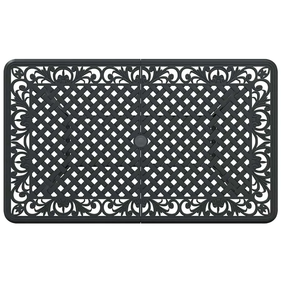 Ensemble de salle à manger pour jardin 7 pcs Noir Aluminium - 10