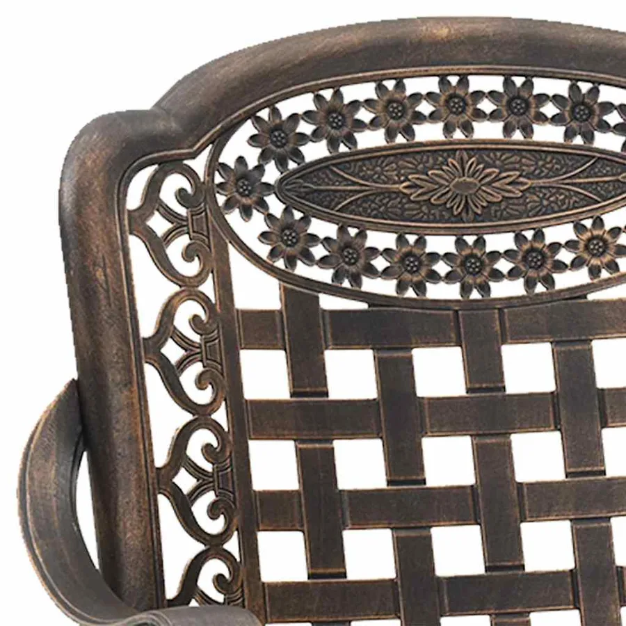 Ensemble de tables de jardin 3 pcs Bronze Aluminium coulé - 10