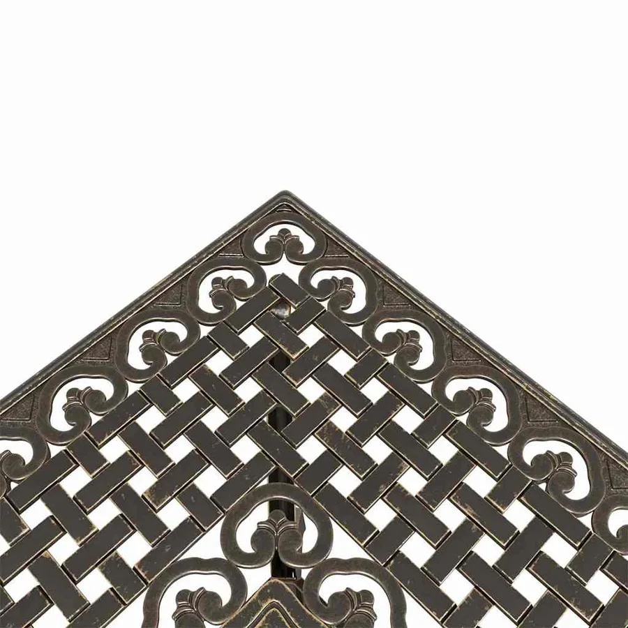 Ensemble de tables de jardin 3 pcs Bronze Aluminium coulé - 12