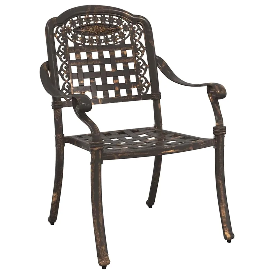 Ensemble de tables de jardin 3 pcs Bronze Aluminium coulé - 4