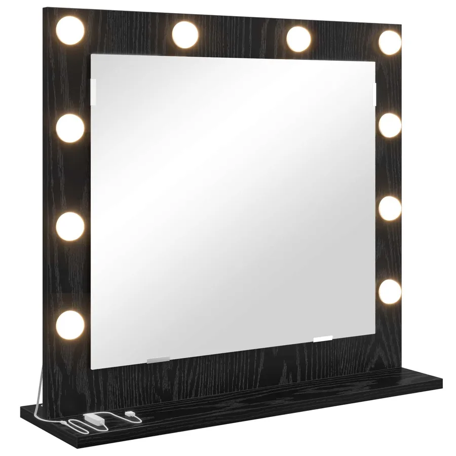 Miroir de vanité Rectangulaire Chêne noir 60 x 55 x 18 cm - 2