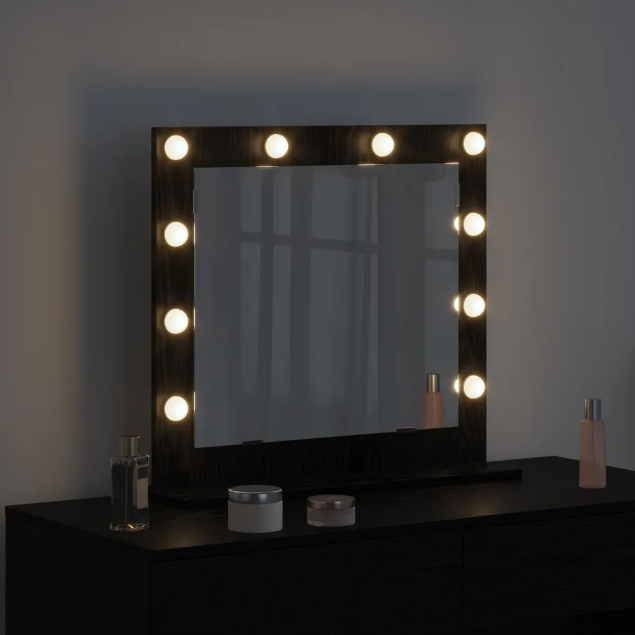Miroir de vanité Rectangulaire Chêne noir 60 x 55 x 18 cm - 3