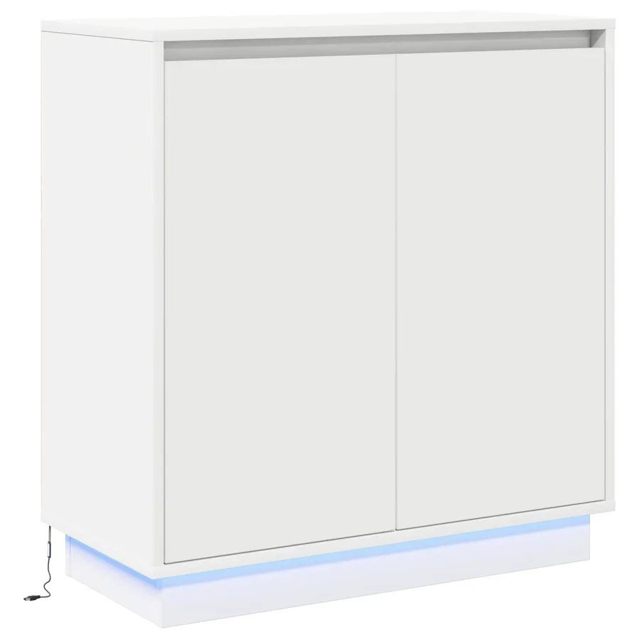 Buffet LED pour Blanc 71 x 34,5 x 75 cm Bois d'ingénierie - 2
