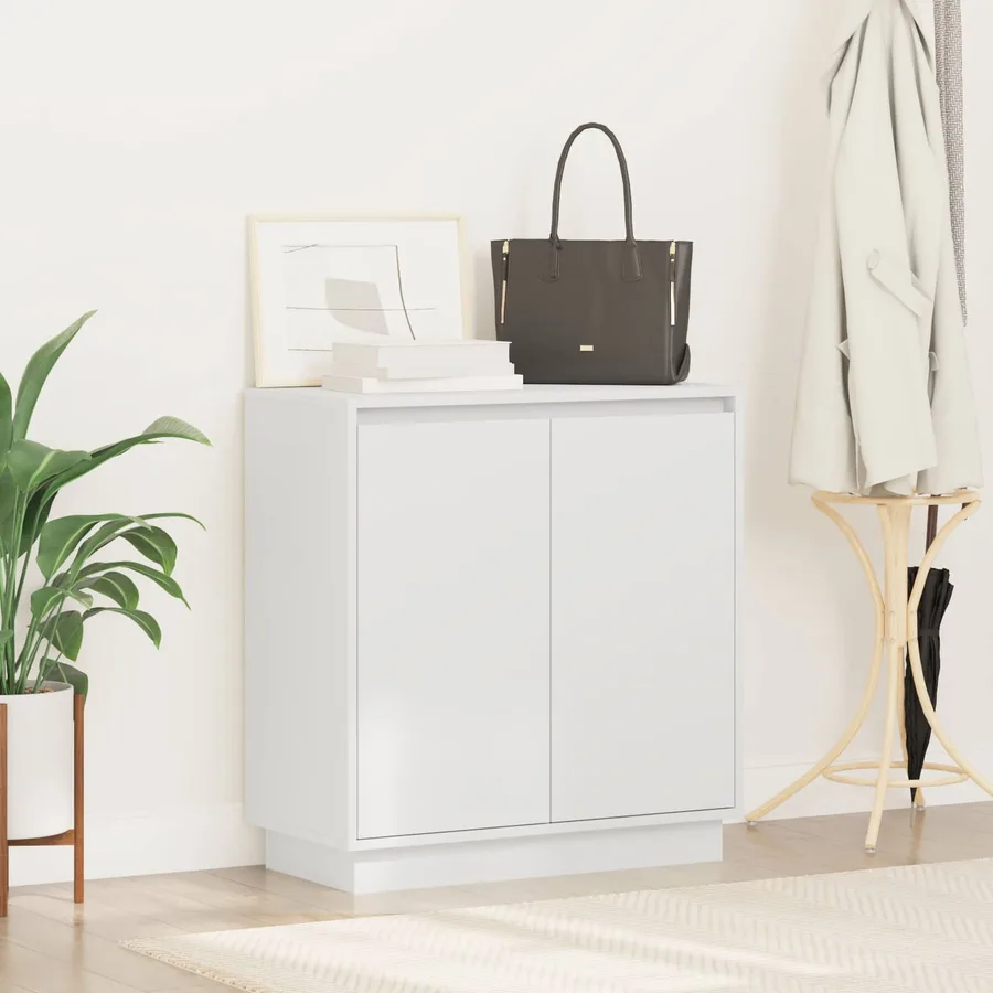 Buffet LED pour Blanc 71 x 34,5 x 75 cm Bois d'ingénierie - 5