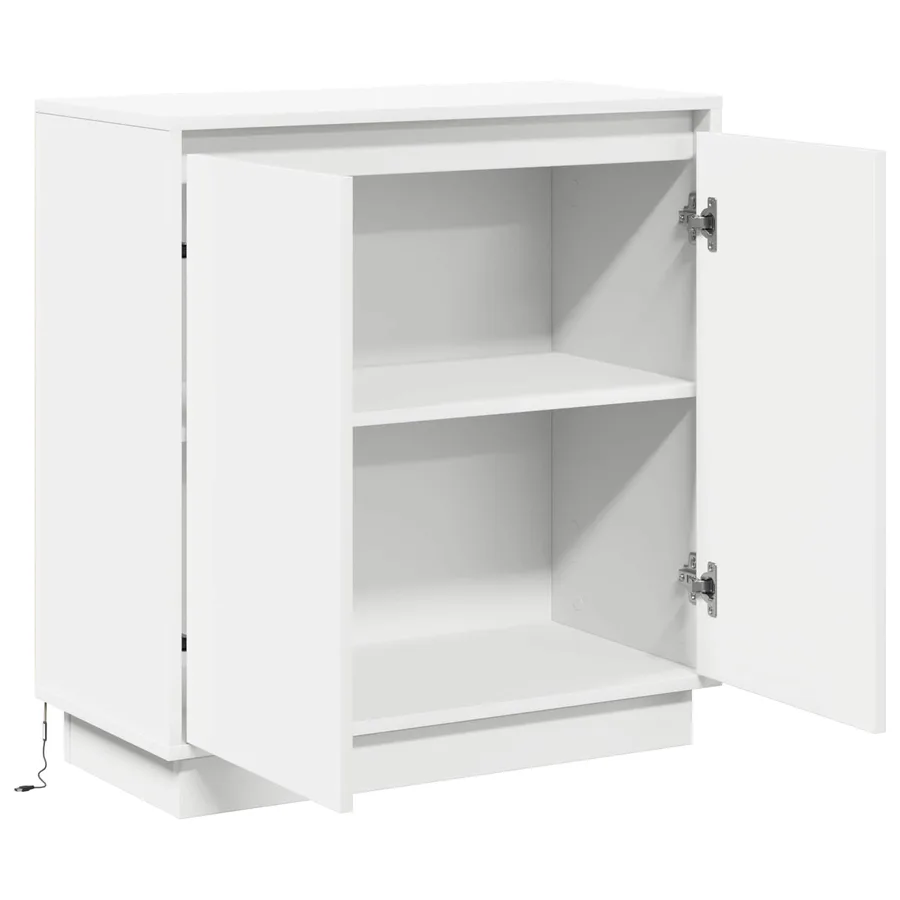Buffet LED pour Blanc 71 x 34,5 x 75 cm Bois d'ingénierie - 7