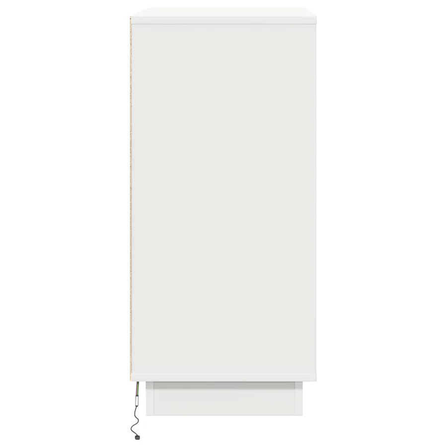 Buffet LED pour Blanc 71 x 34,5 x 75 cm Bois d'ingénierie - 9