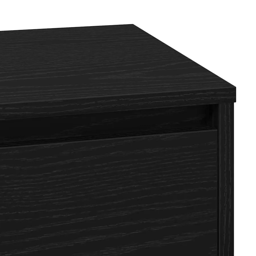 Cabinet de chevet avec tiroir Chêne noir 71 x 34,5 x 75 cm - 10
