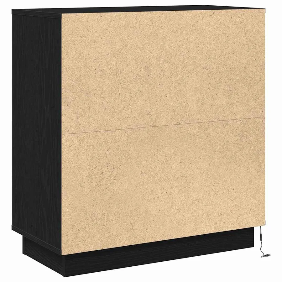 Cabinet de chevet avec tiroir Chêne noir 71 x 34,5 x 75 cm - 9