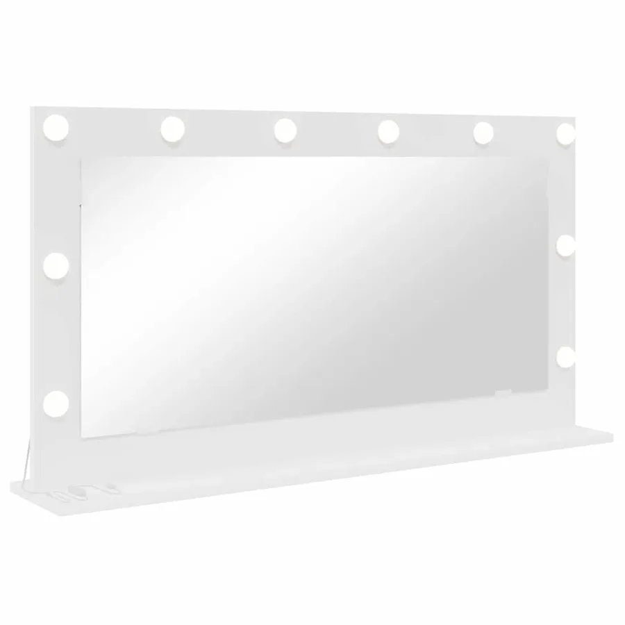 Miroir de vanité Blanc 100 x 55 x 18 cm Verre et bois composite - 2