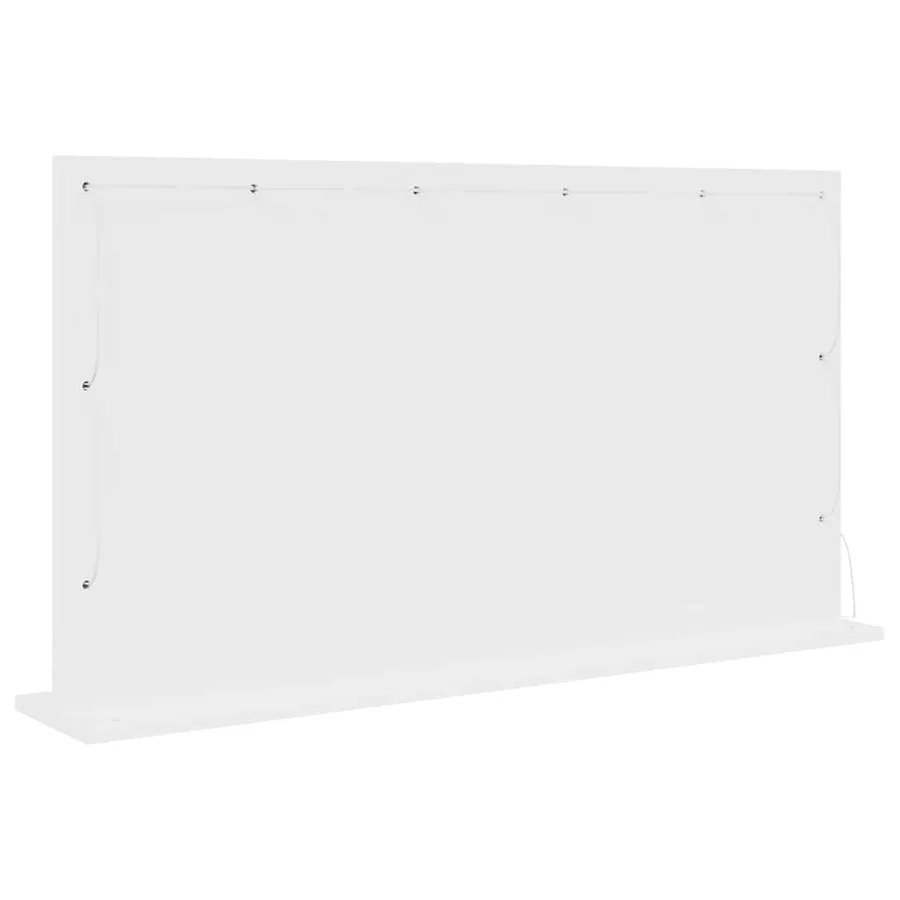 Miroir de vanité Blanc 100 x 55 x 18 cm Verre et bois composite - 6
