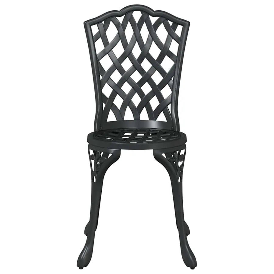 Ensemble de salle à manger pour jardin 7 pcs Noir Aluminium - 9