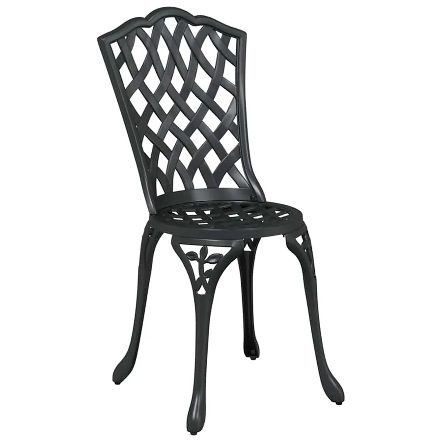 Ensemble de tables de jardin 5 pcs Noir Aluminium coulé - 5
