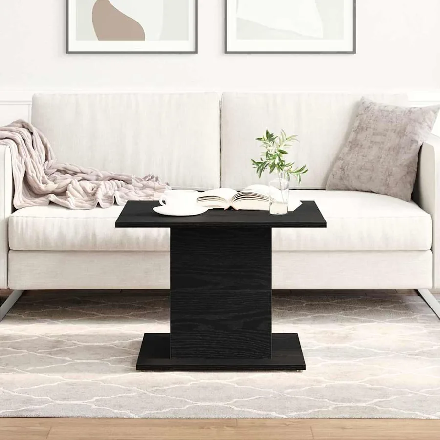 Table basse Chêne noir 55,5 x 55,5 x 40 cm Bois d'ingénierie