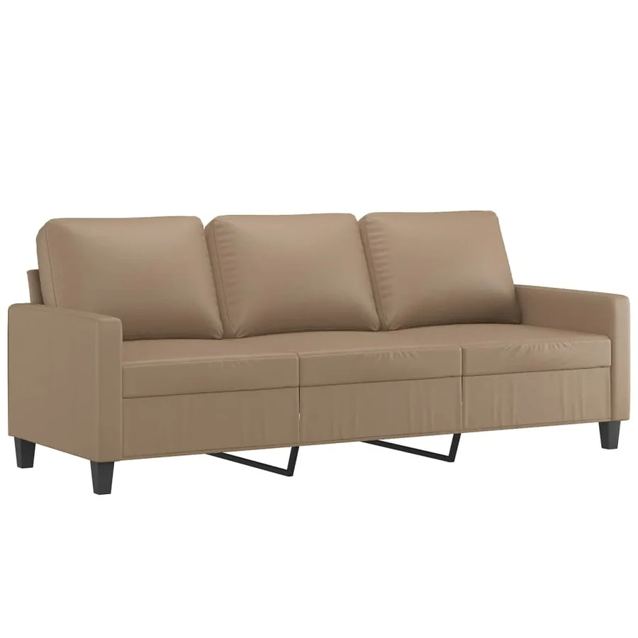 Ensemble de canapés 4 pcs avec coussins Cappuccino Similicuir - 5