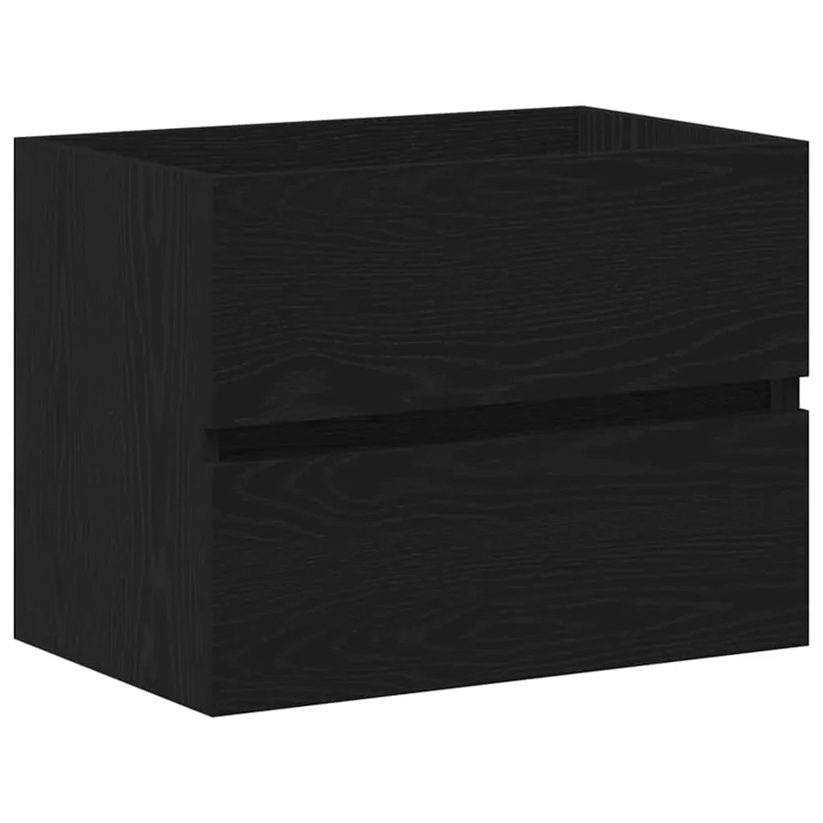 Meuble de Lavabo de Salle de Bain Chêne noir 60 x 38,5 x 45 cm - 2