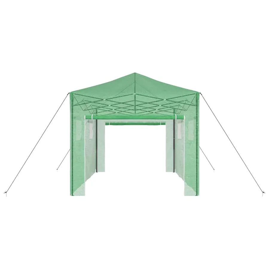 Serre avec cadre pop-up avec toit Vert 290 x 430 x 315 cm Fer - 6