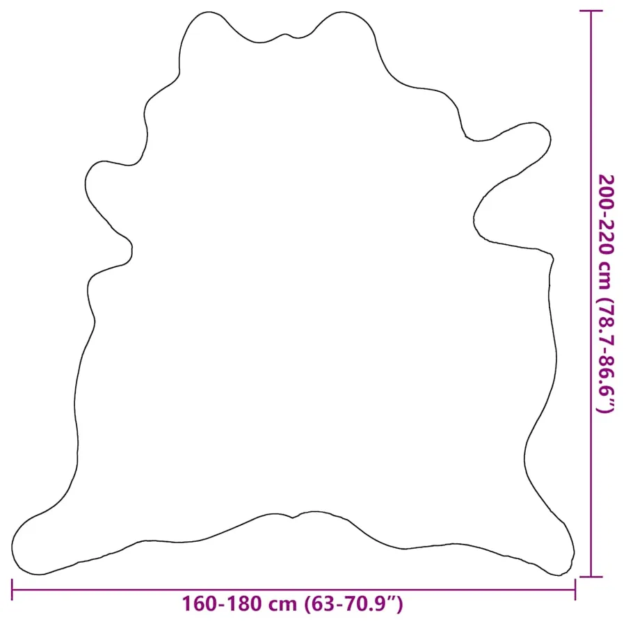 Tapis en peau de vache véritable noir et blanc 180x220 cm - 9