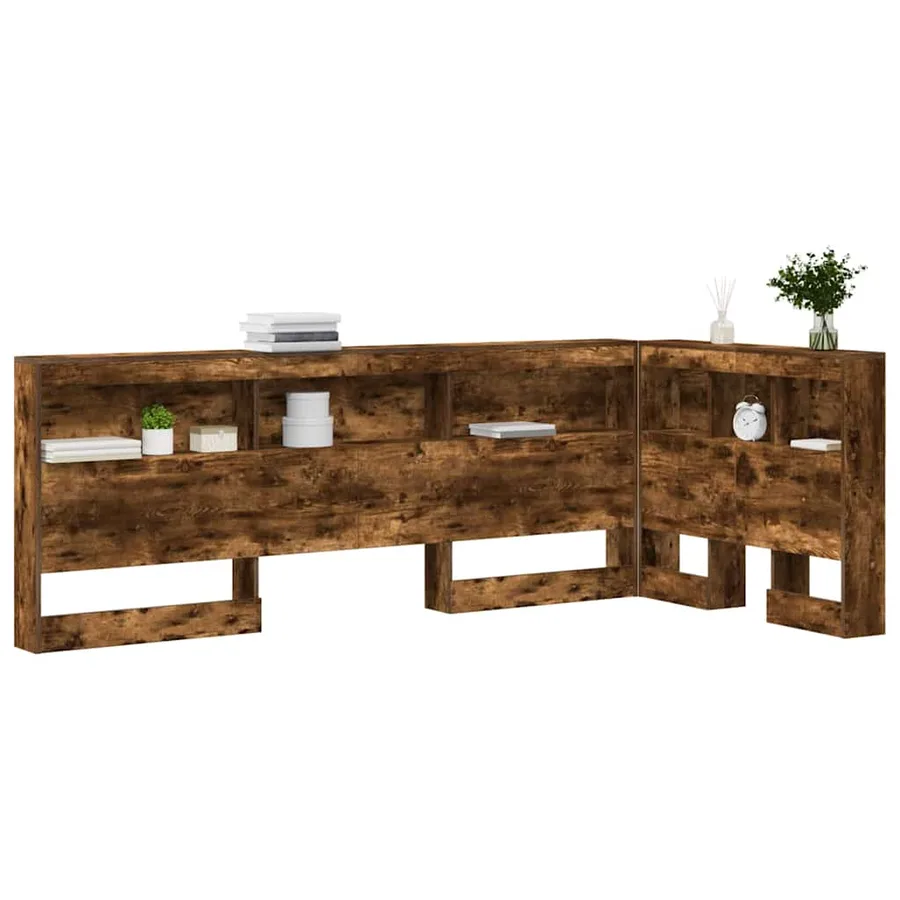 Tête de lit de rangement Chêne fumé 90 cm Bois d'ingénierie - 3