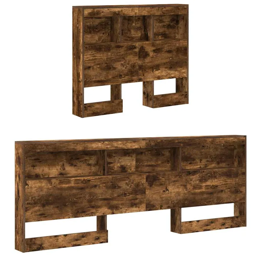 Tête de lit de rangement Chêne fumé 90 cm Bois d'ingénierie - 5