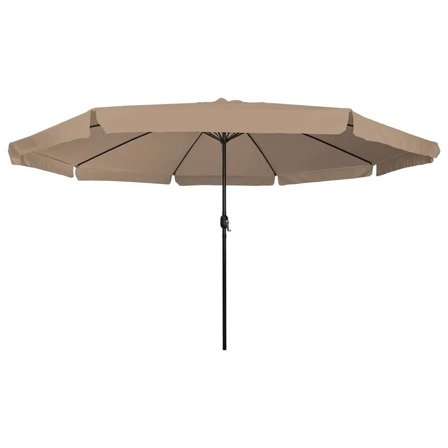 Parasol de jardin Taupe 394 x 394 x 248 cm Polyester et Acier - 3