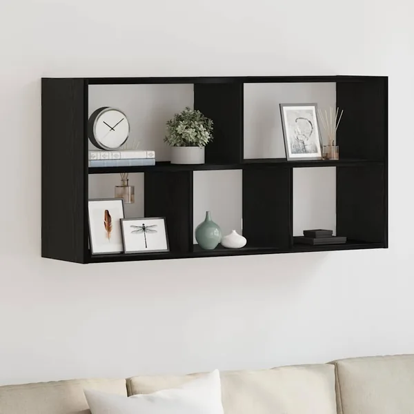 Étagère murale en chêne noir 100 x 25 x 50 cm bois d'ingénierie