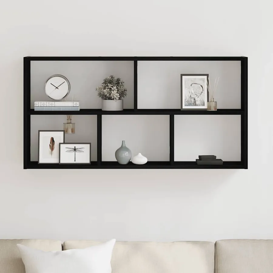 Étagère murale en chêne noir 100 x 25 x 50 cm bois d'ingénierie - 3